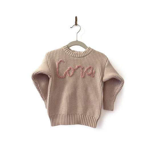 Oat Hand Embroidered Sweater