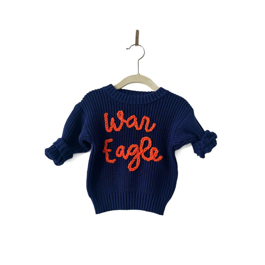 War Eagle Hand Embroidered Sweater